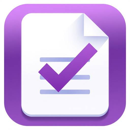 Stylized icon representing terms and conditions: a document with a checkmark.
